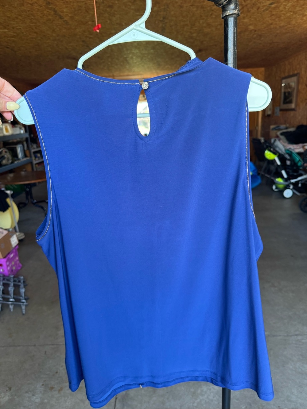 Anne Klein Royal Blue Sleeveless Tank Top - Picture 2 of 2